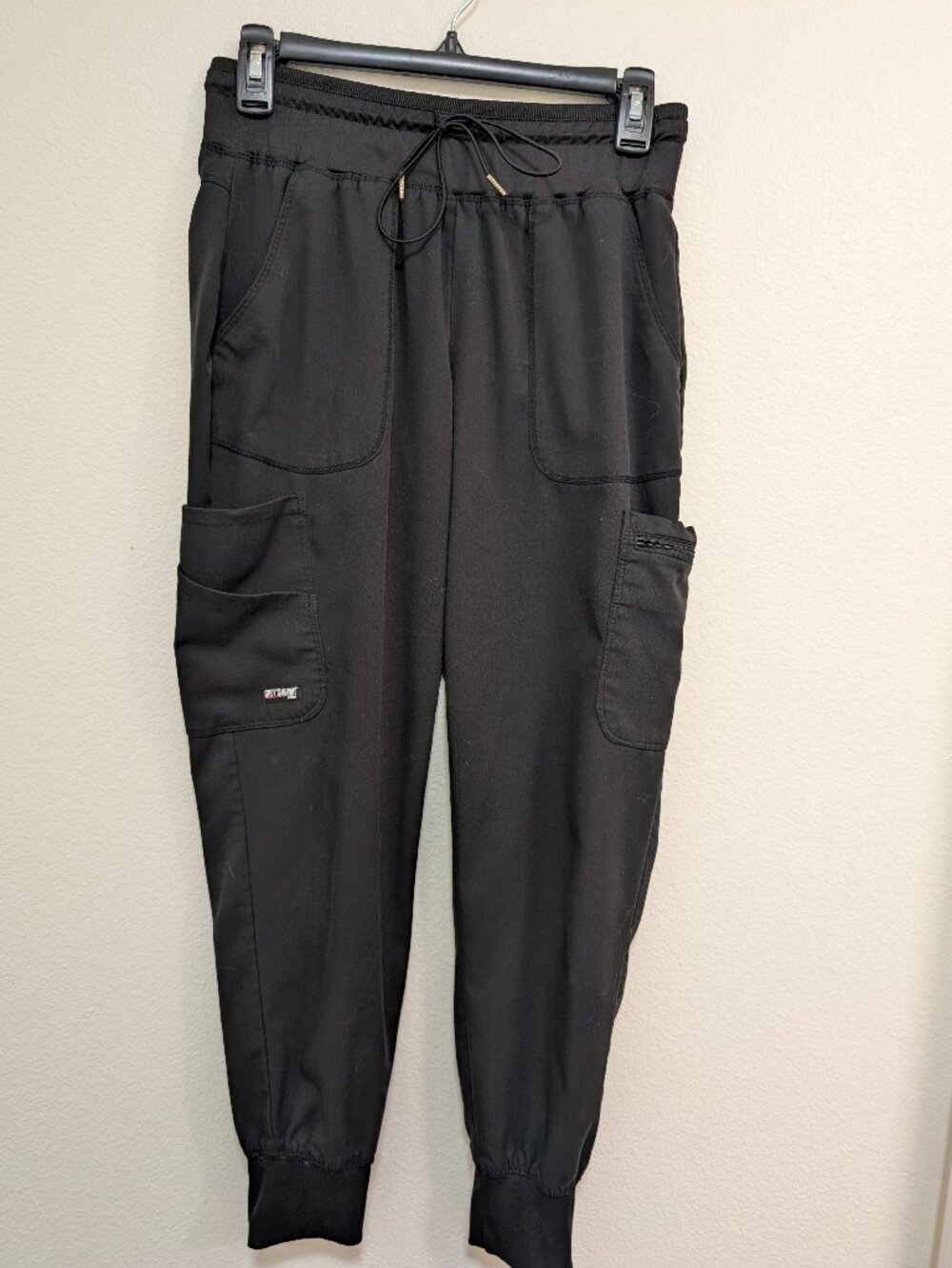Grey's Anatomy Black Jogger Womens Scrub Pants Petite Small